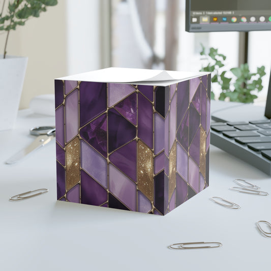 Amethyst Mosaic Note Cube