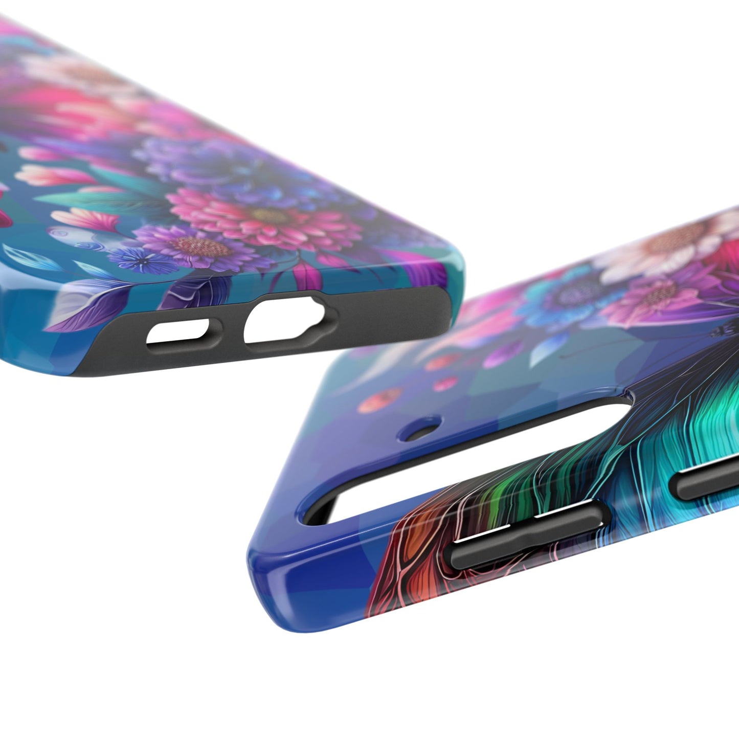 Butterfly Bloom Tough Phone Case — Floral Protective Phone Cover