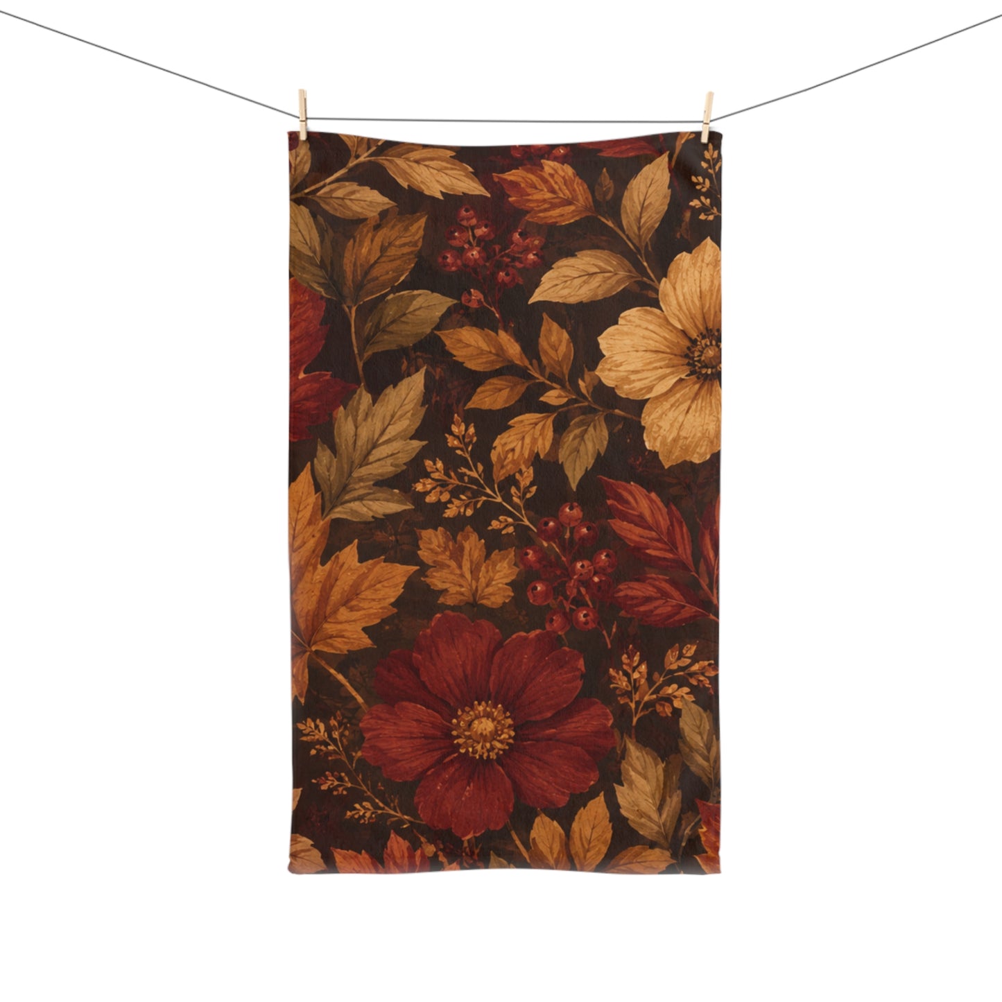 Rustic Fall Hand Towel — Rust & Mustard Décor
