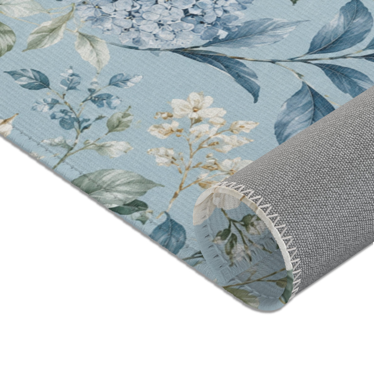 Blue Vintage Hydrangea & Peony Accent Rug