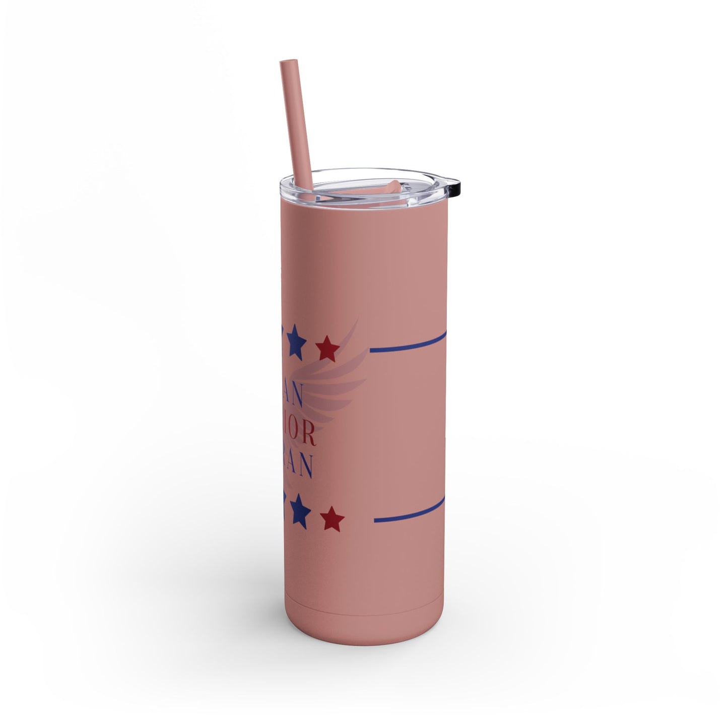 Woman, Warrior, Veteran Maars Maker Skinny Matte Tumbler, 20oz