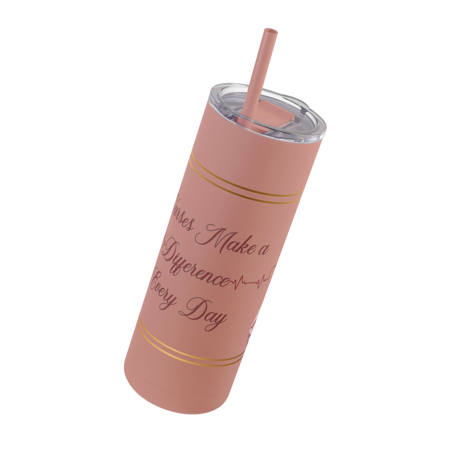 Nurses Make a Difference 2 Maars Maker Skinny Matte Tumbler, 20oz