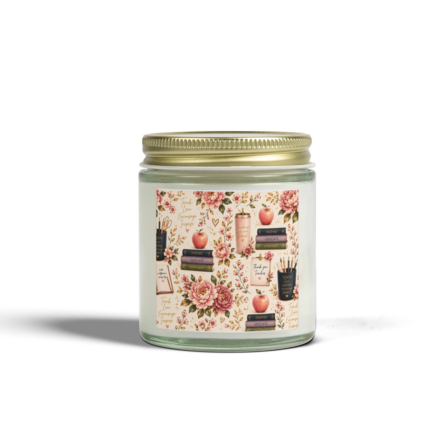 Teacher Appreciation Coconut Apricot Wax Candle — (4oz & 9oz)