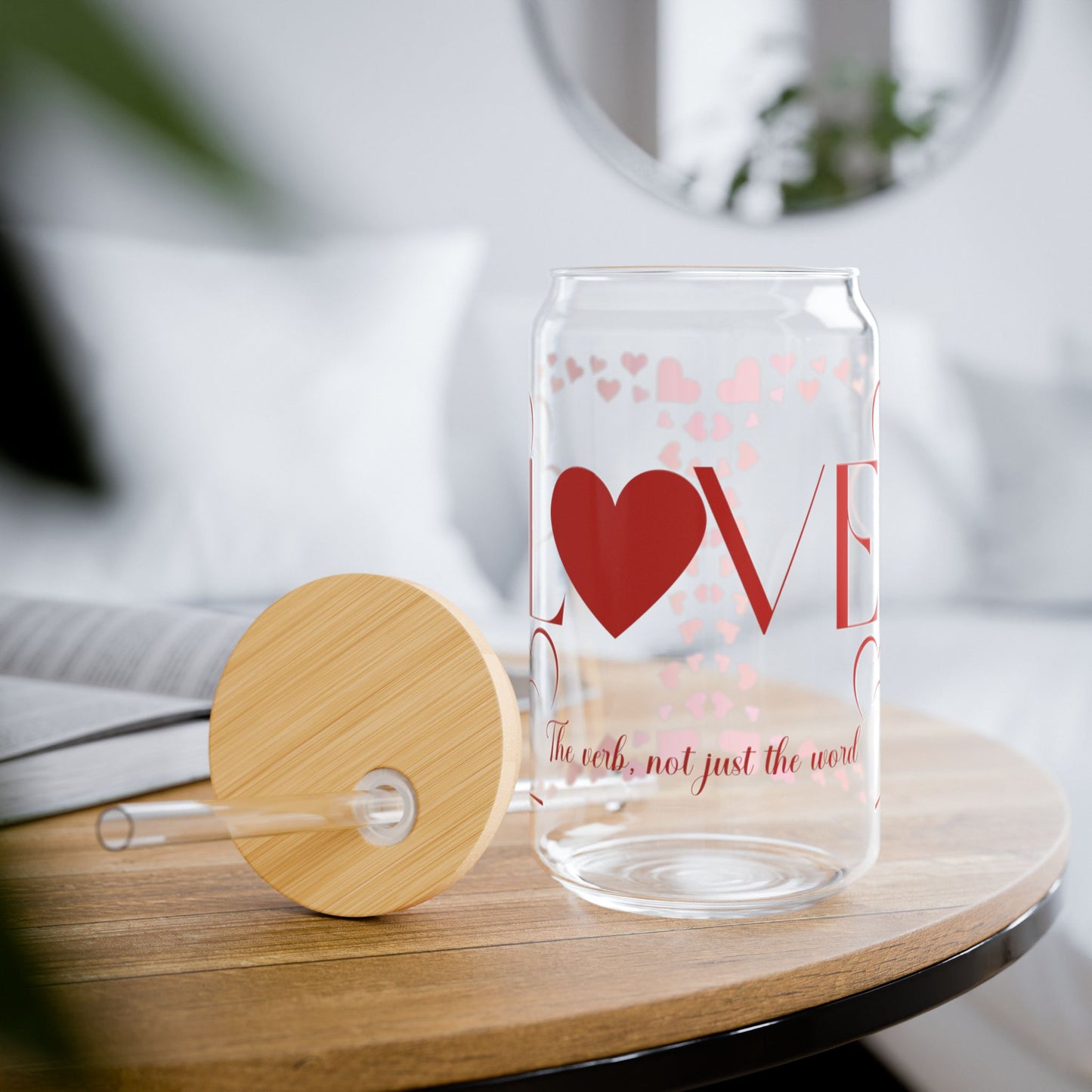 Love, the Verb Sipper Glass, 16oz