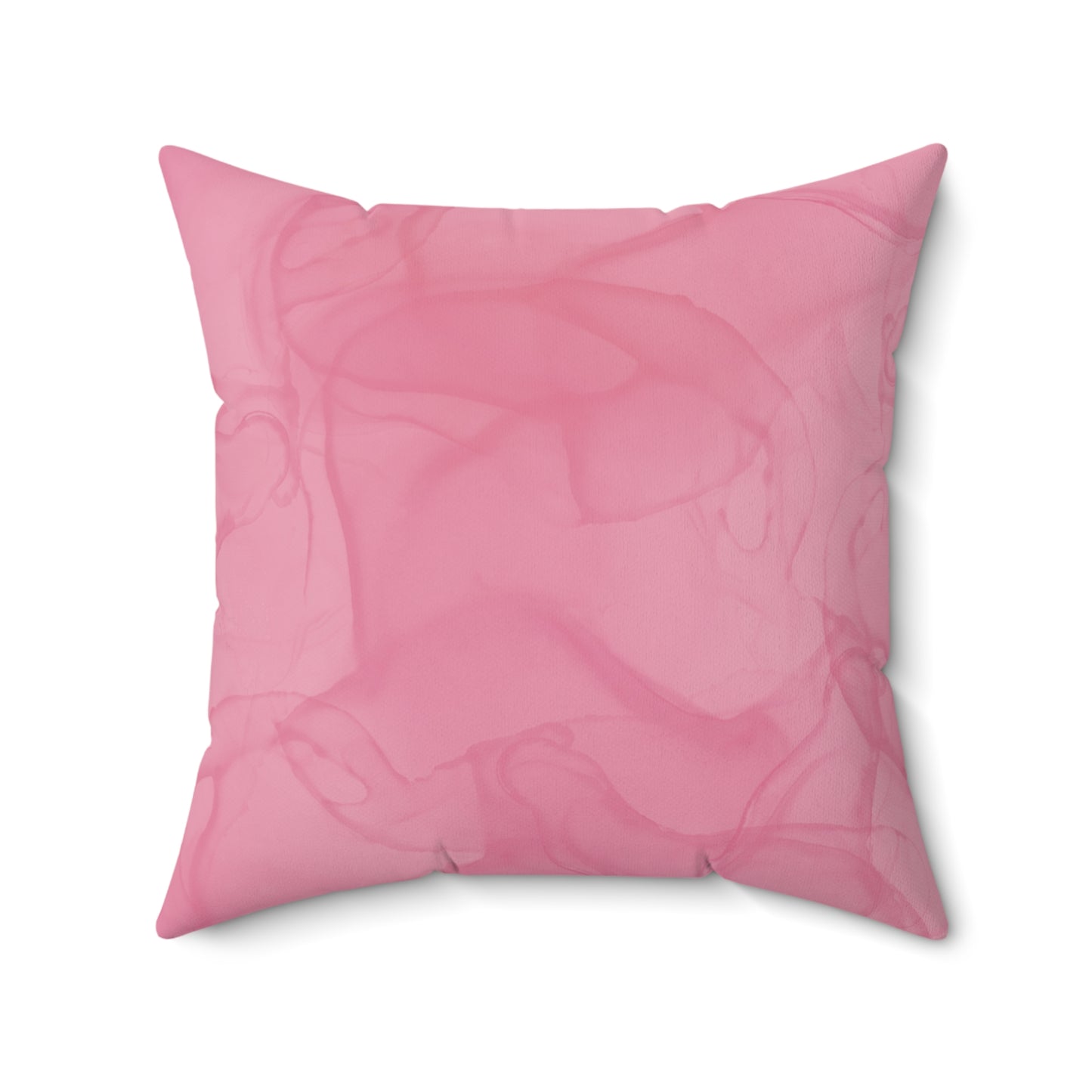 Blush Pink Throw Pillow — Decorative Square Accent Pillow