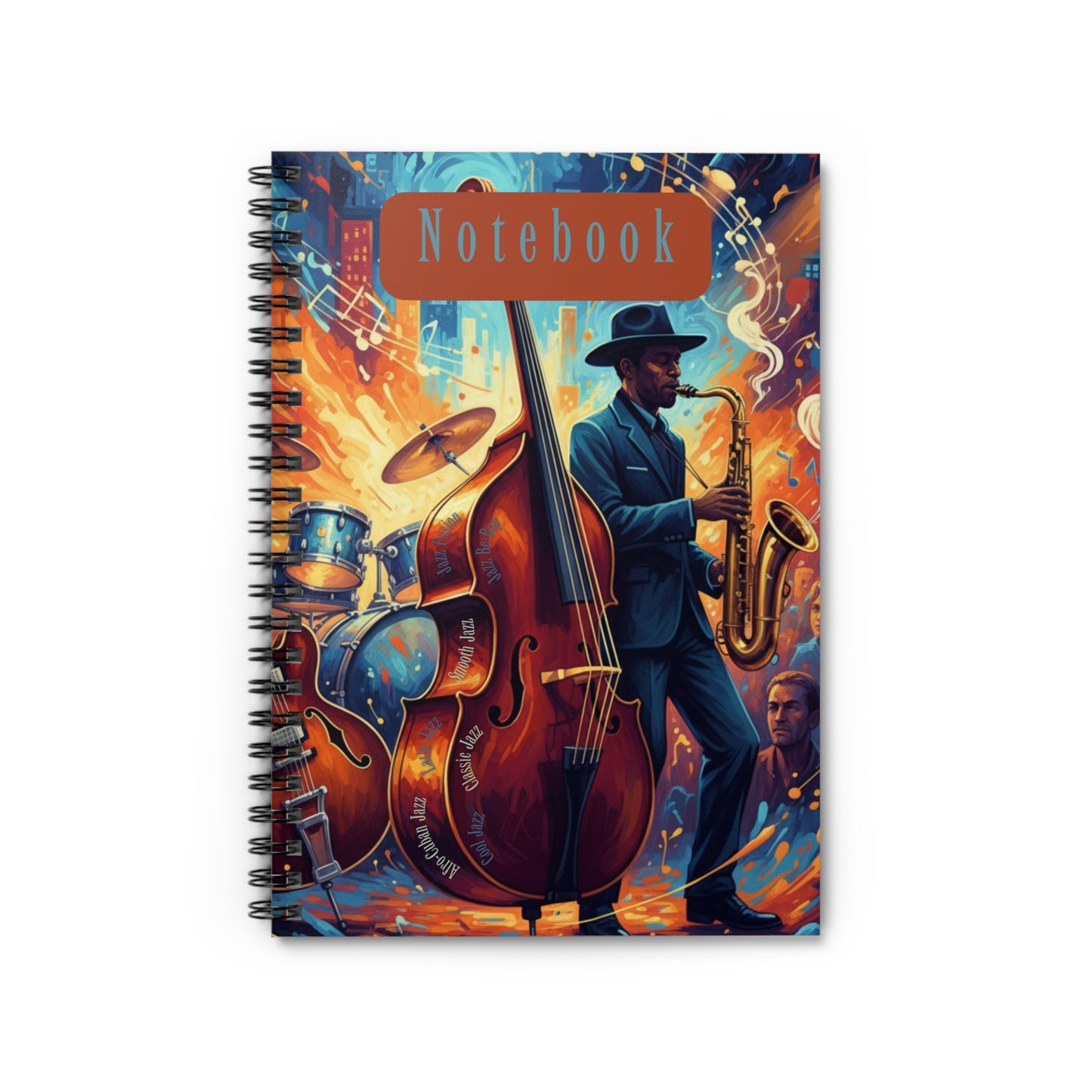Jazz Music Spiral Notebook - Ruled Line