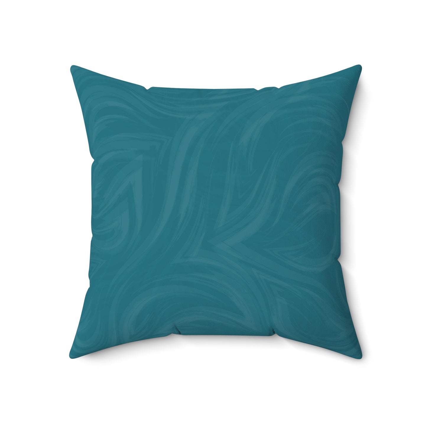 Teal Wave Decorative Pillow