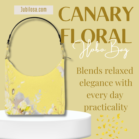 Canary Floral Square Hobo Bag