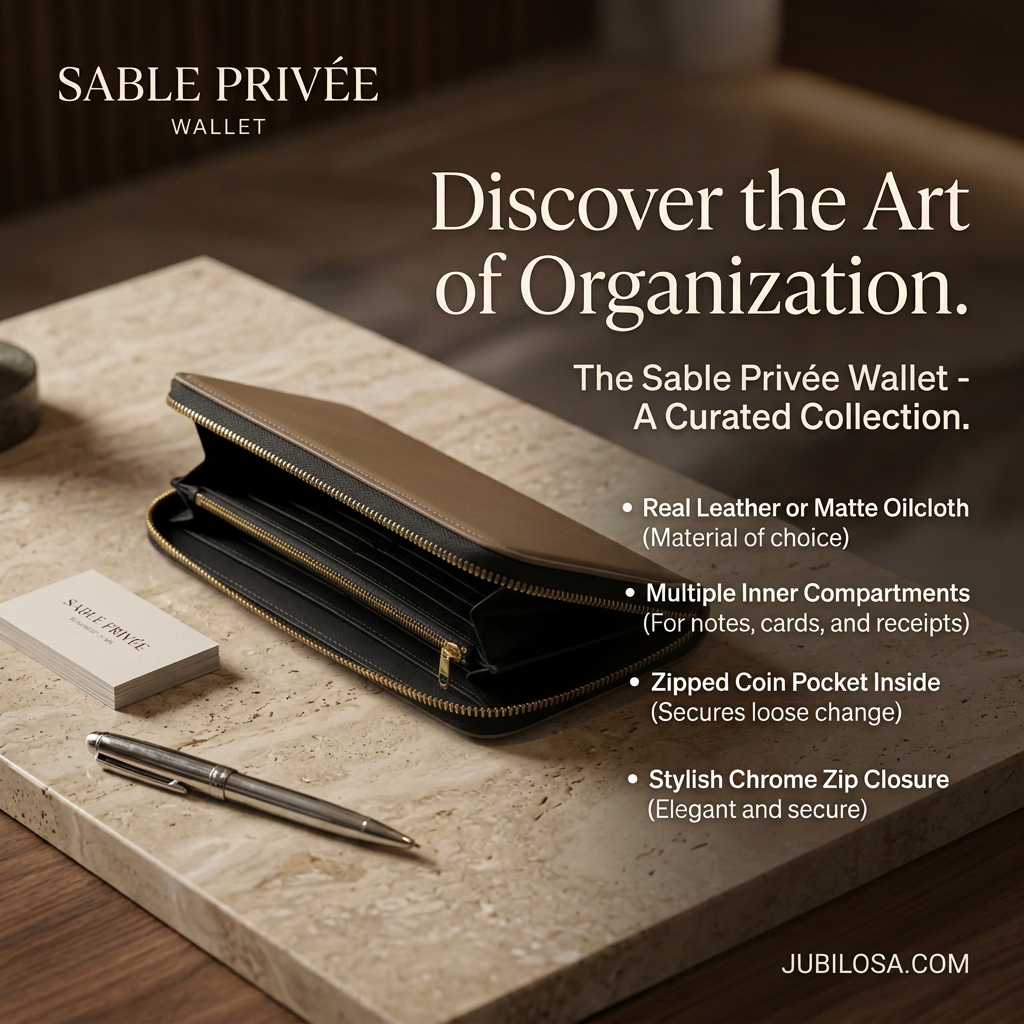 Sable Privée Leather Zip Wallet
