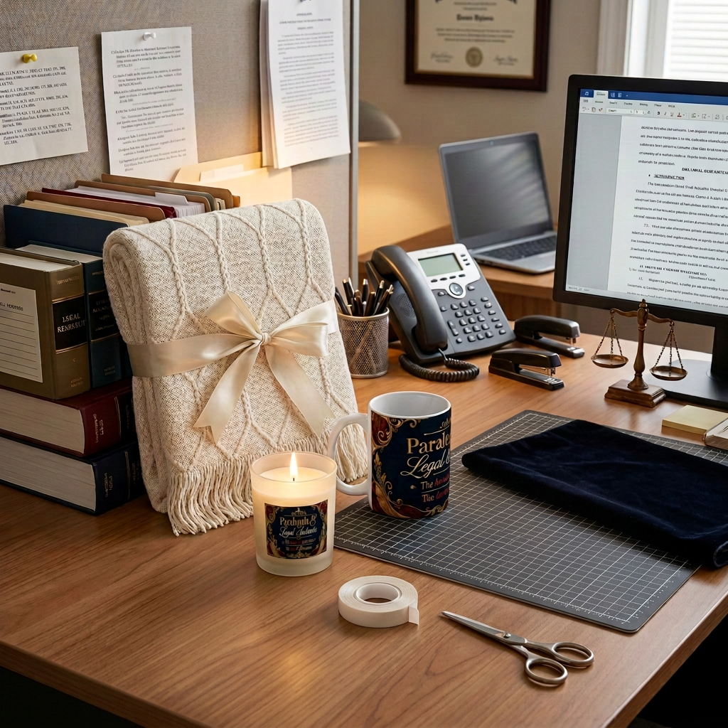 Attorney (Paralegal or Legal Asst.) 11oz Candle with Mug & Blanket Gift Set