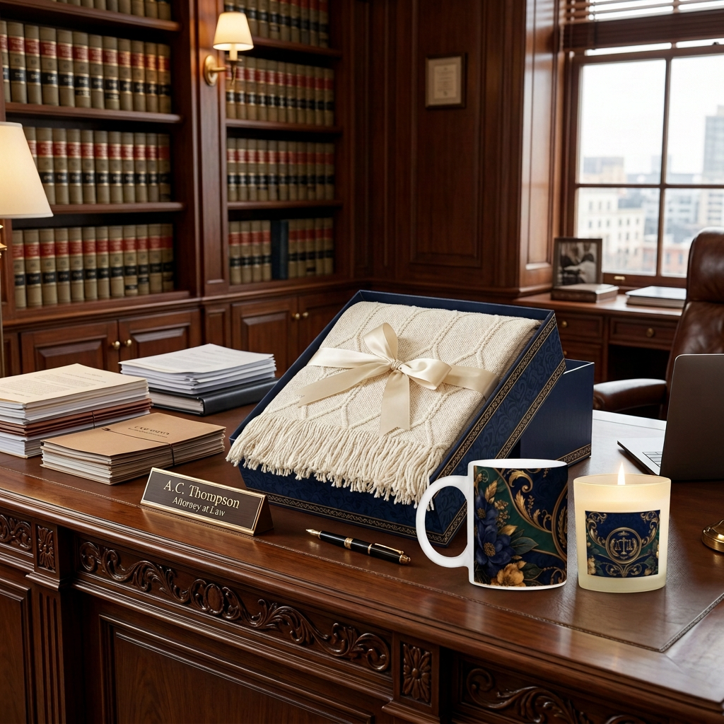 Attorney 11oz Candle with Mug & Blanket Gift Set