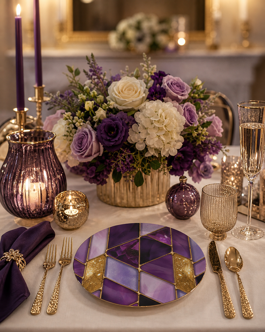 Amethyst Mosaic Party Plates