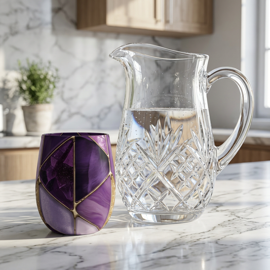 Amethyst Mosaic Water Glass