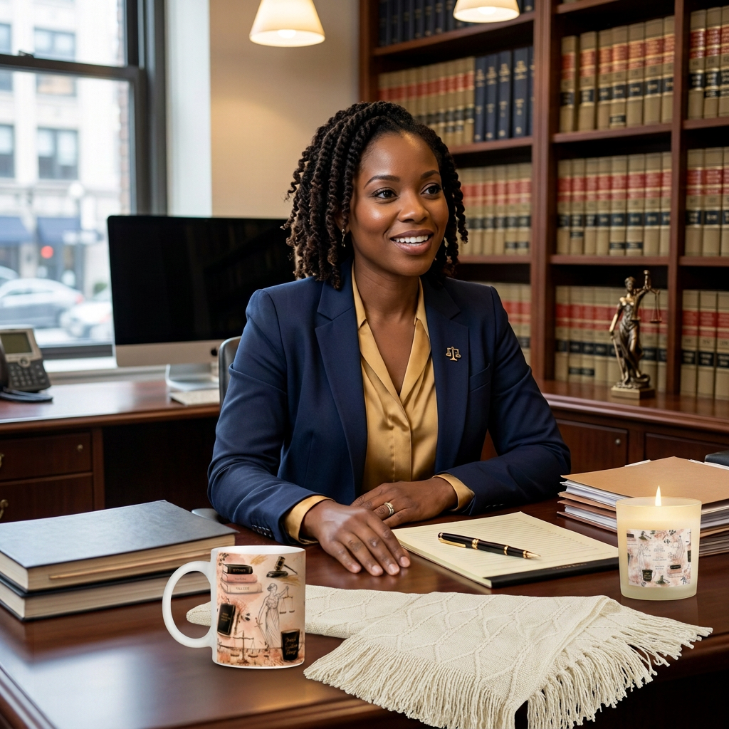 Counsel & Confidence: Attorney 11oz Candle with Mug & Blanket Gift Set