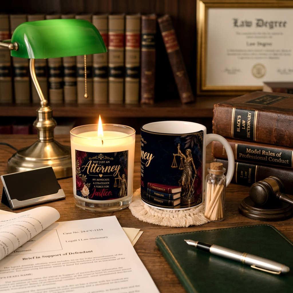Attorney 11oz Clear Candle & Mug Gift Set