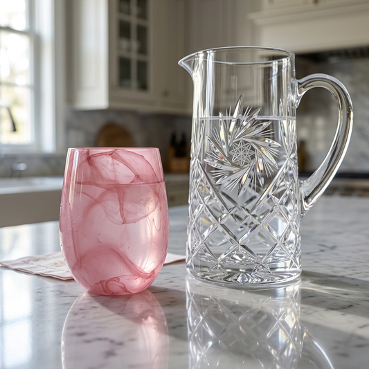 Blush Pink Water Glass