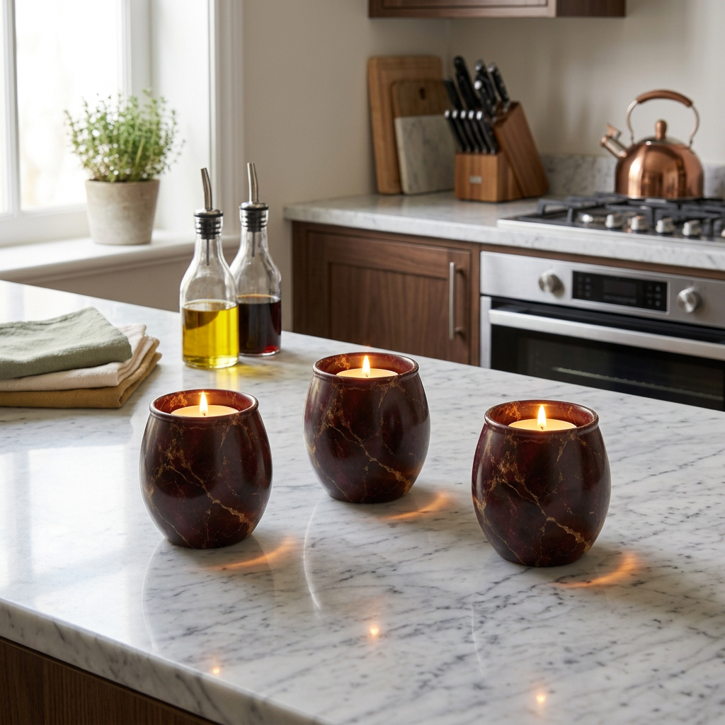 Bordeaux Gold Glass Tealight Candle Holder