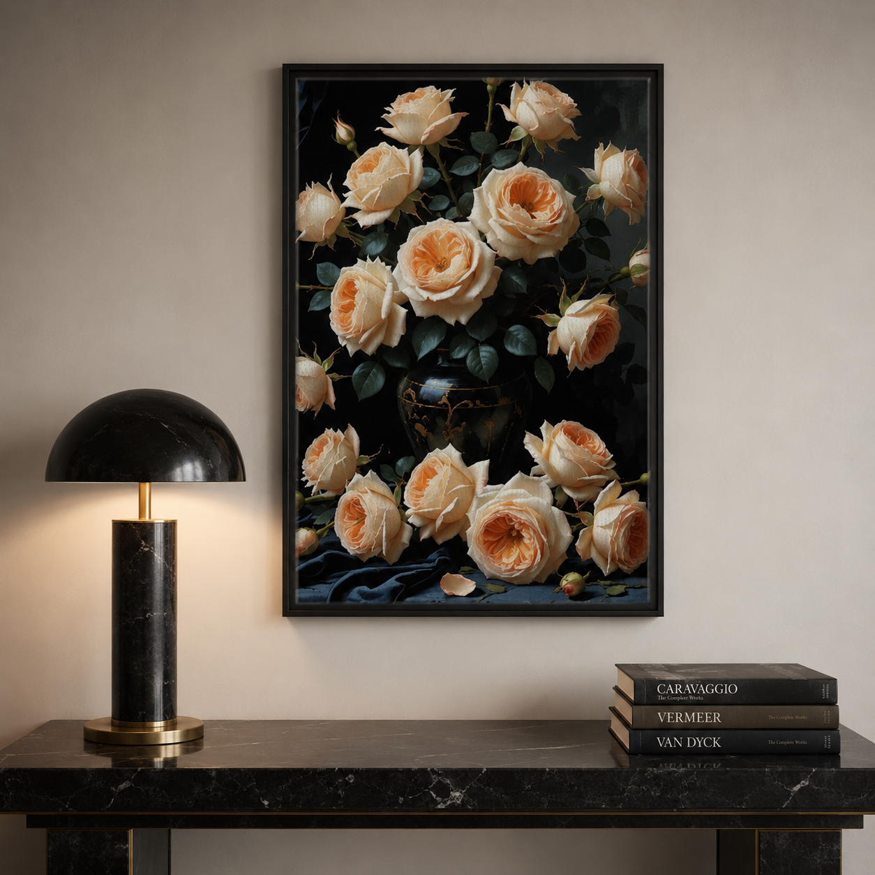 Evening Bloom Framed Canvas
