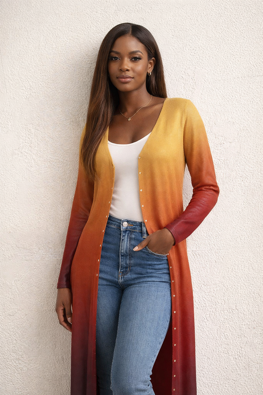 Golden Merlot Ladies Cardigan