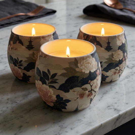 Kyoto Garden Glass Tealight Candle Holder