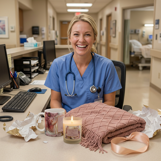 Nurse Off Duty...11oz Candle with Mug & Blanket Gift Set