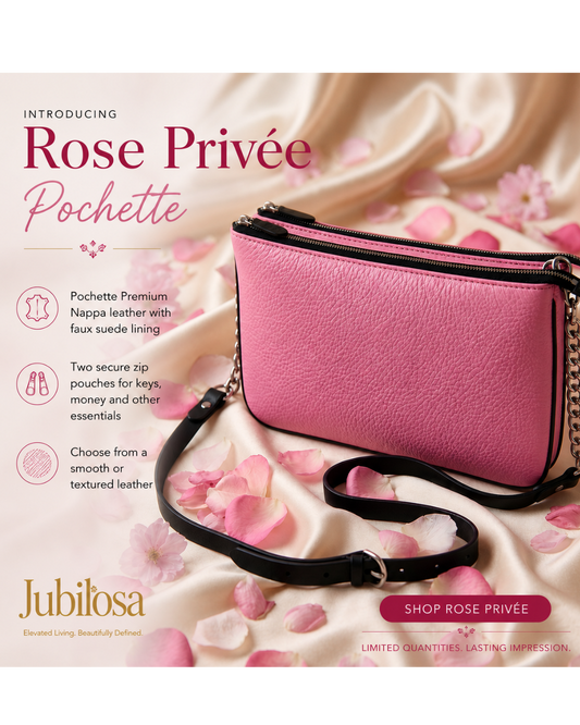 Rose Privée Pochette Double Zip Bag