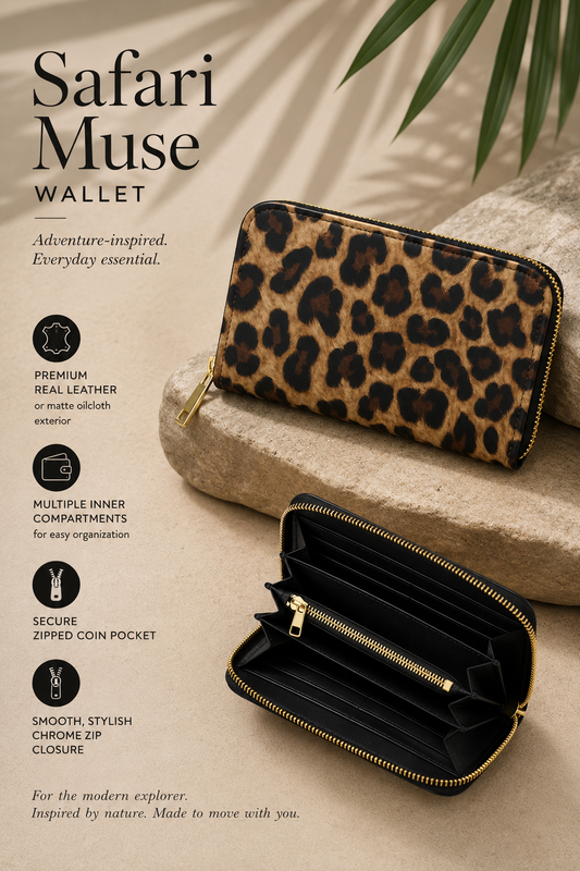 Safari Muse Leather Zip Wallet
