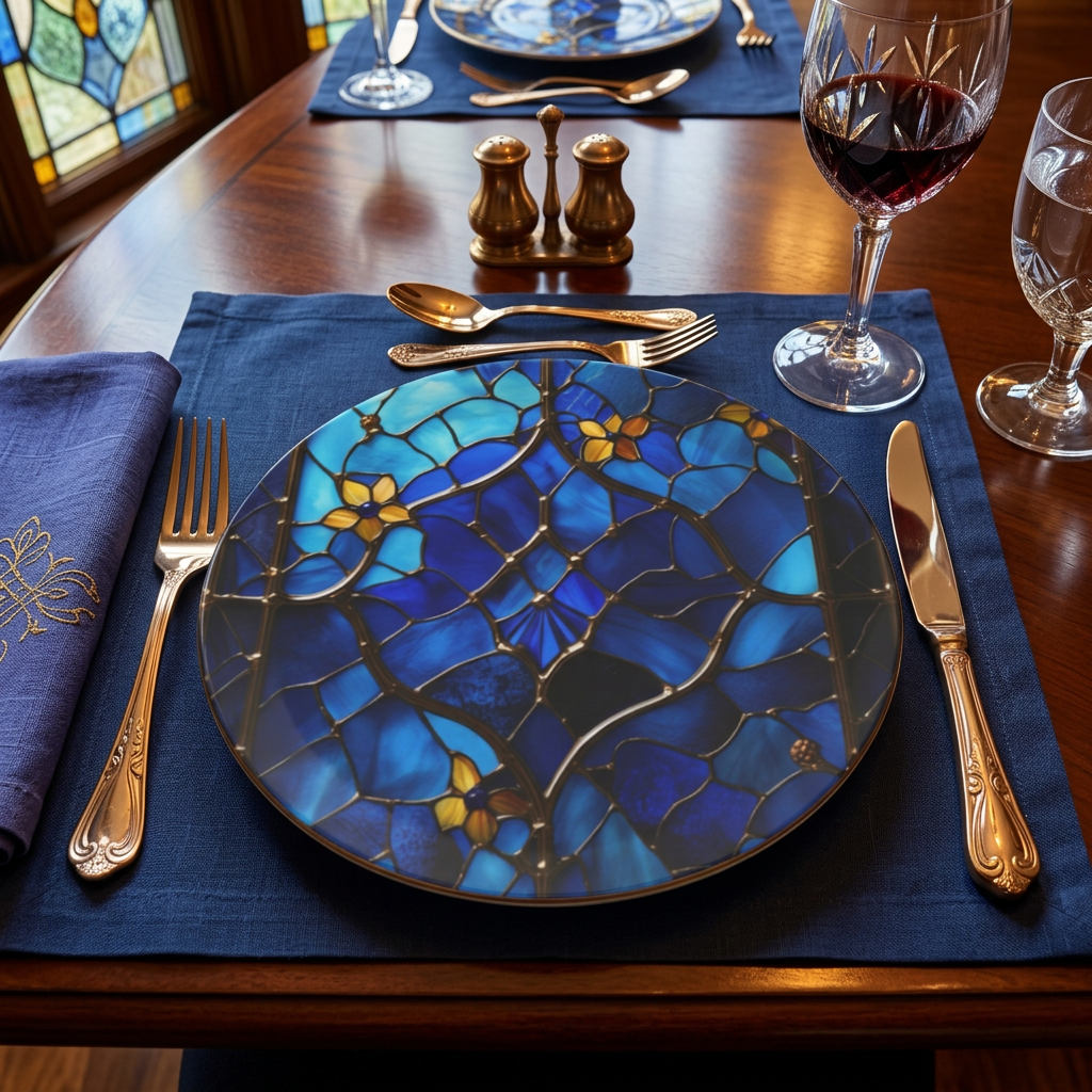 Sapphire Radiance Party Plates
