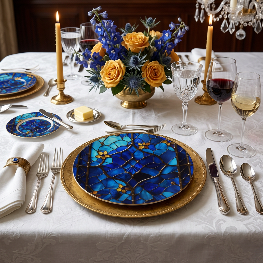 Sapphire Radiance China Plates
