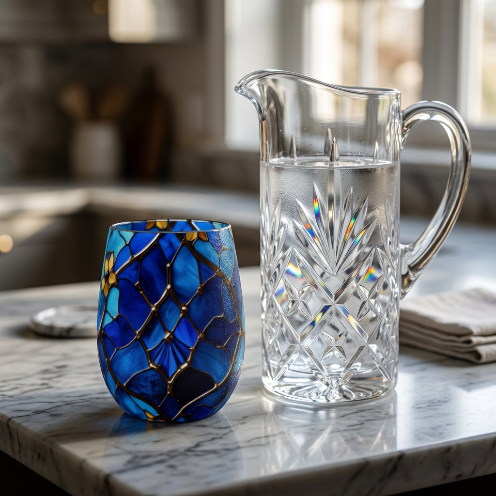 Sapphire Radiance Water Glass