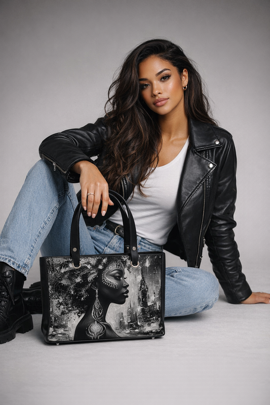 Glam Girl Silver/Black Handbags