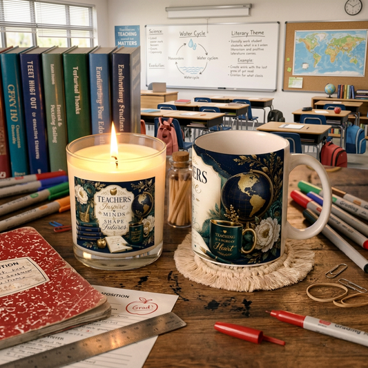 Teacher Appreciation 11oz Clear Candle & Mug Gift Set