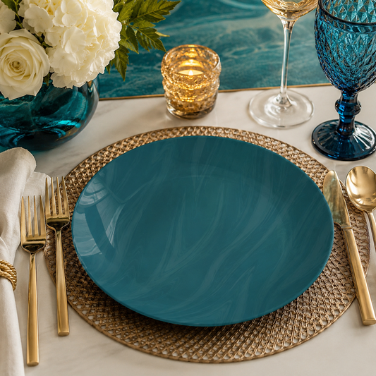 Teal Wave Party Plates