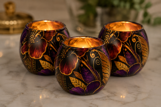 Zuri Garden Glass Tealight Candle Holder
